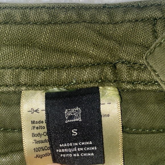Scotch and Soda Army Green Denim Button Fly Mini Skirt - Picture 4 of 7